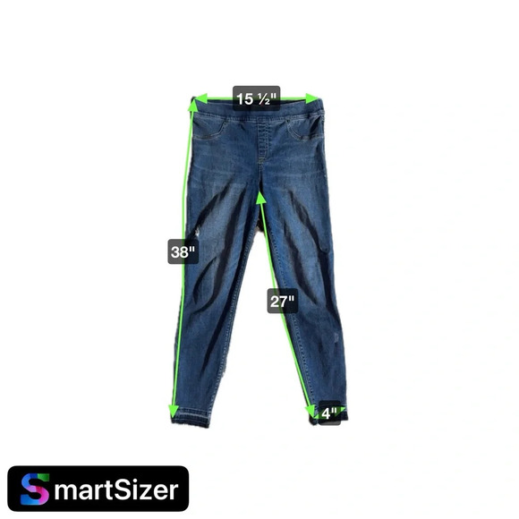 Spanx Denim Jeans Distressed Skinny Ankle Size Large - Picture 2 of 9